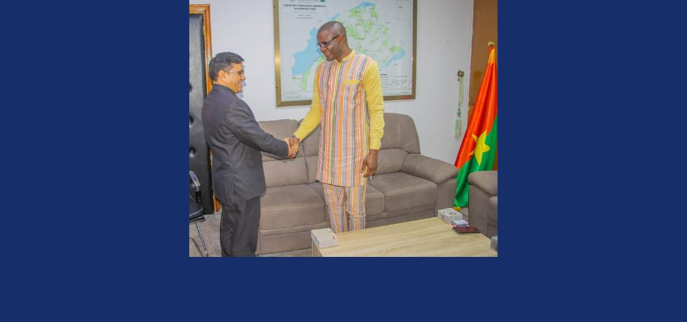 Ambassador Om Prakash Meena called on H.E. Mr. Yacouba Zabre, Minister of Mines, Energy and Quarries, Government of Burkina Faso on August 20, 2025